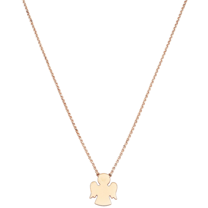 Ružovo pozlátený Strieborný náhrdelník AMEN Angels CLAR3 2