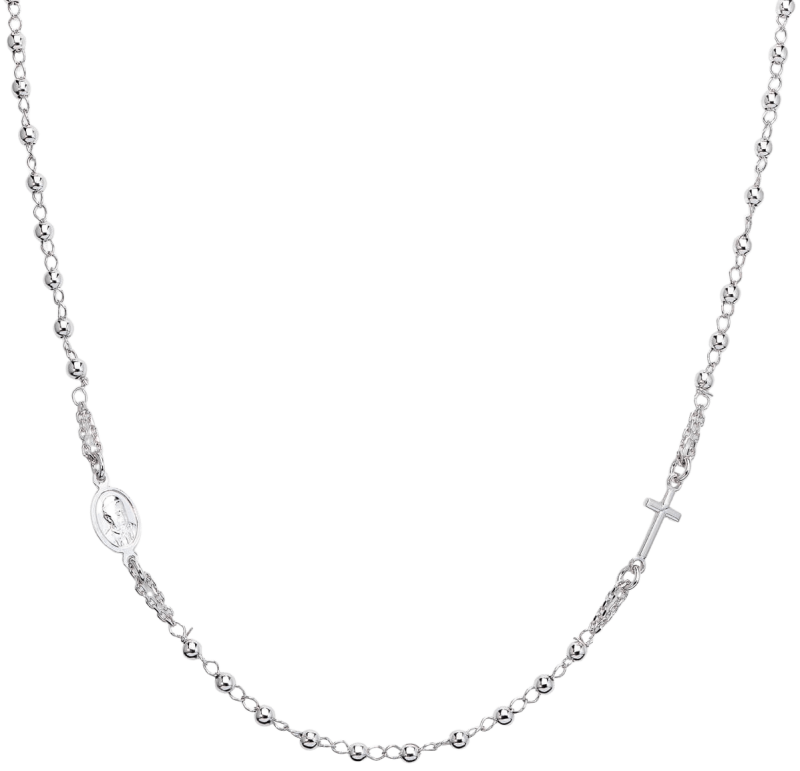 strieborný náhrdelník AMEN Rosary CROB3 2