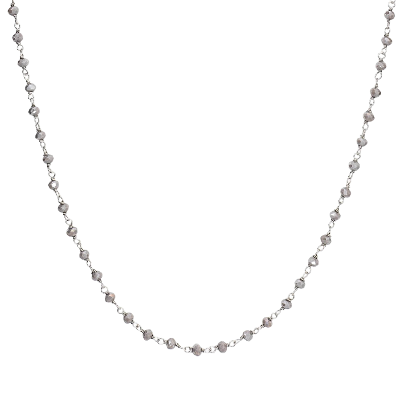strieborný náhrdelník s dymovými krištáľmi AMEN Romance CLBF45 2
