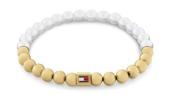 TOMMY HILFIGER dvojfarebný pozlátený korálkový náramok 2780962 2