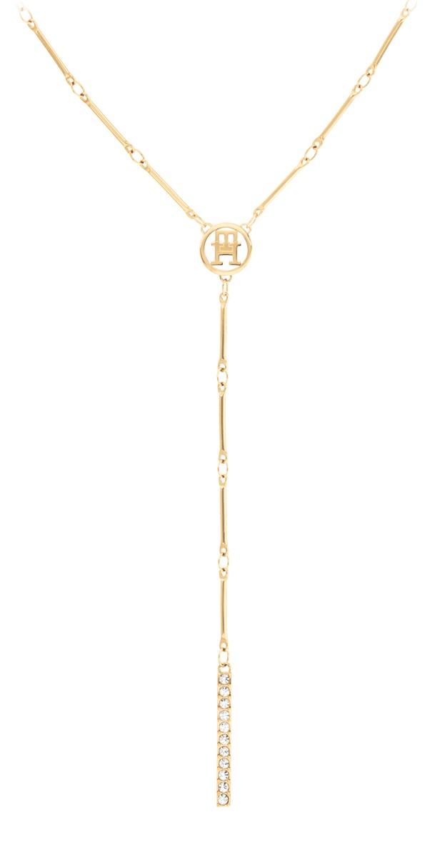TOMMY HILFIGER BAR CHAIN Y pozlátený dámsky náhrdelník s visiacim príveskom 2780998 2