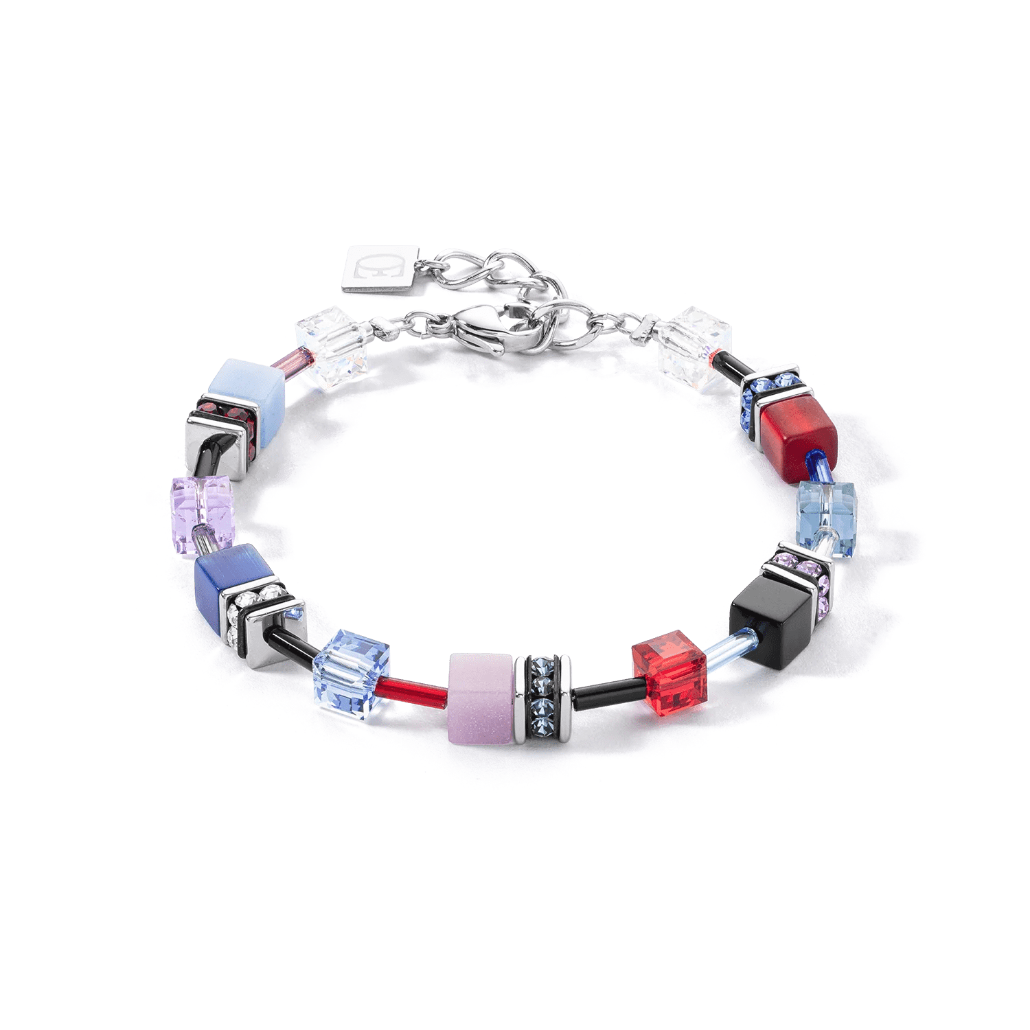 Coeur de Lion náramok 2838/30-0330 GeoCUBE® Iconic bracelet silver-royal 2
