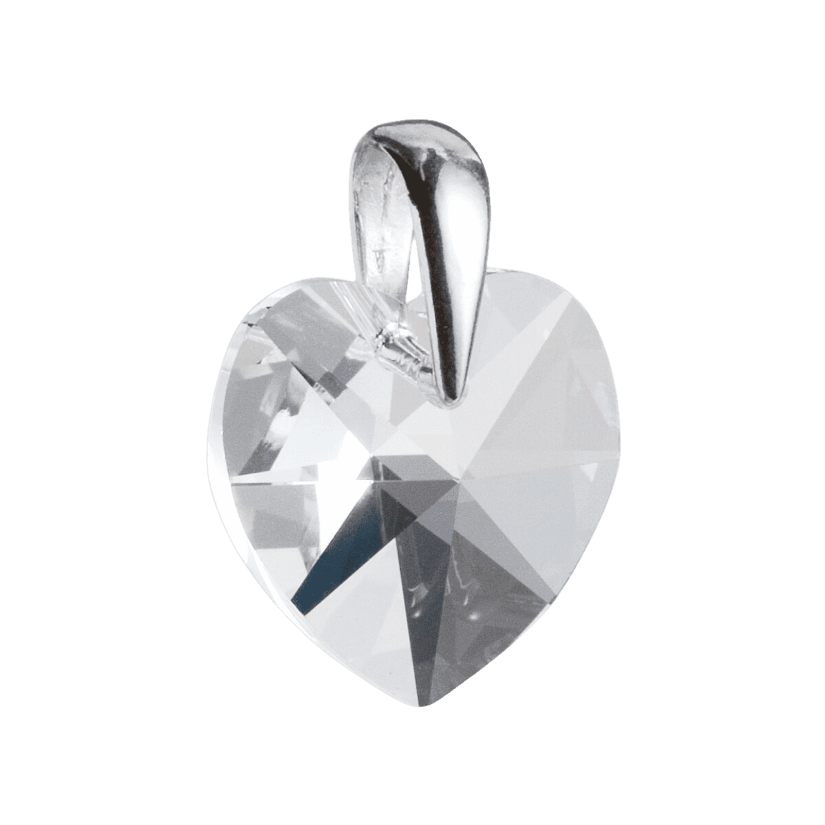 Strieborný prívesok s krištálmi Swarovski biele srdce Evolution 2.0g 34002.1 2