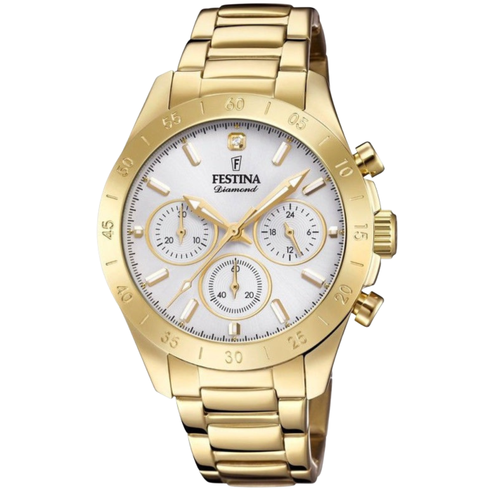 Trendy zlaté dámske náramkové hodinky FESTINA 20400/1 BOYFRIEND COLLECTION 2