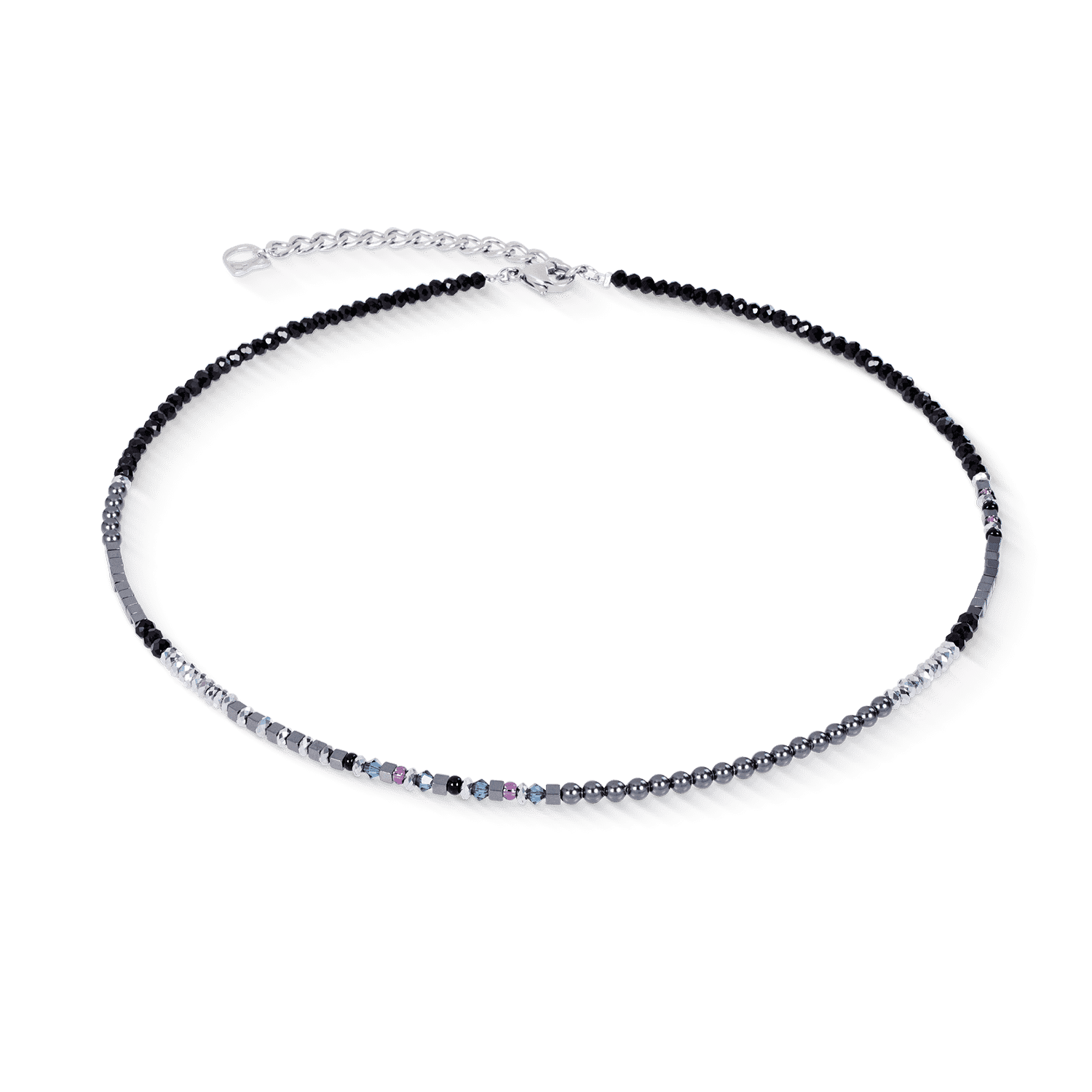 Coeur de Lion náhrdelník Necklace Fusion Offset Graphic grey-black 4259/10-1213 2