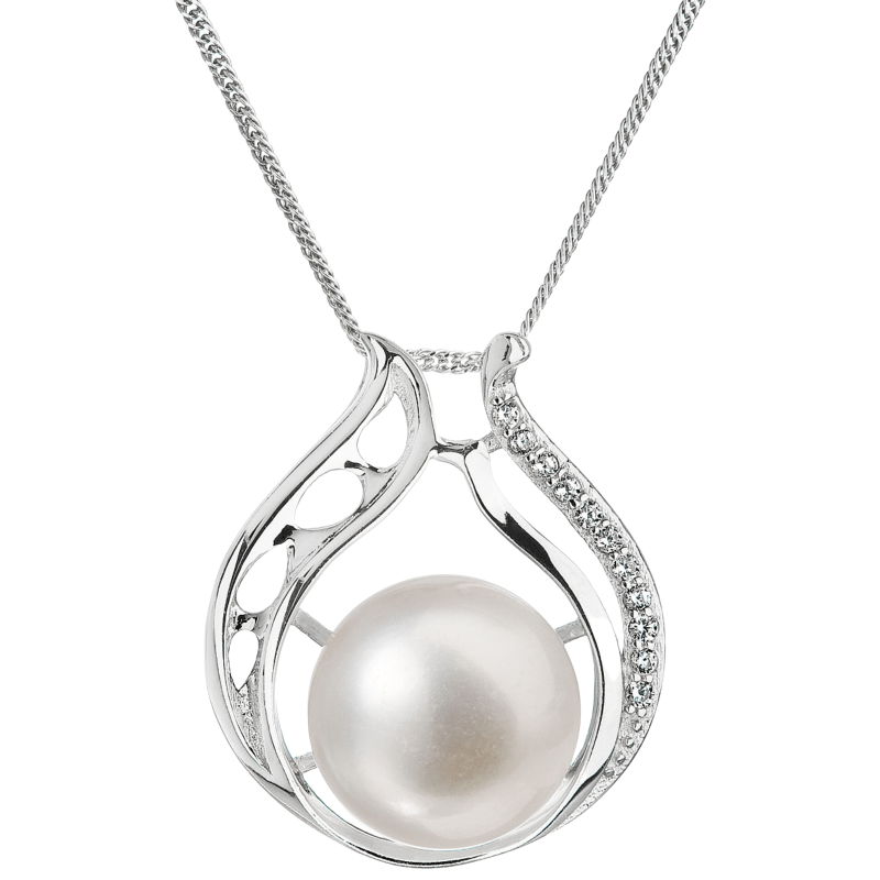 Perlový náhrdelník s retiazkou z pravých riečnych perál PAVONA 22011.1 2