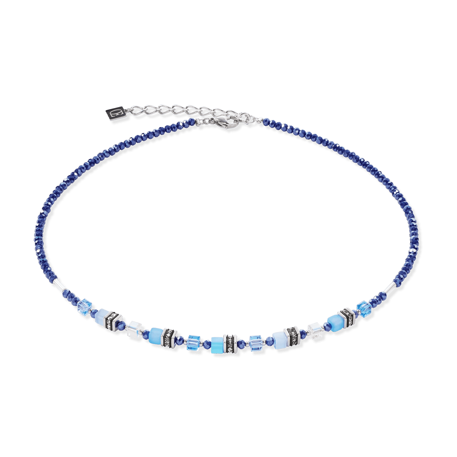 COEUR DE LION dámsky náhrdelník Mini Cubes blue 4565100700 2