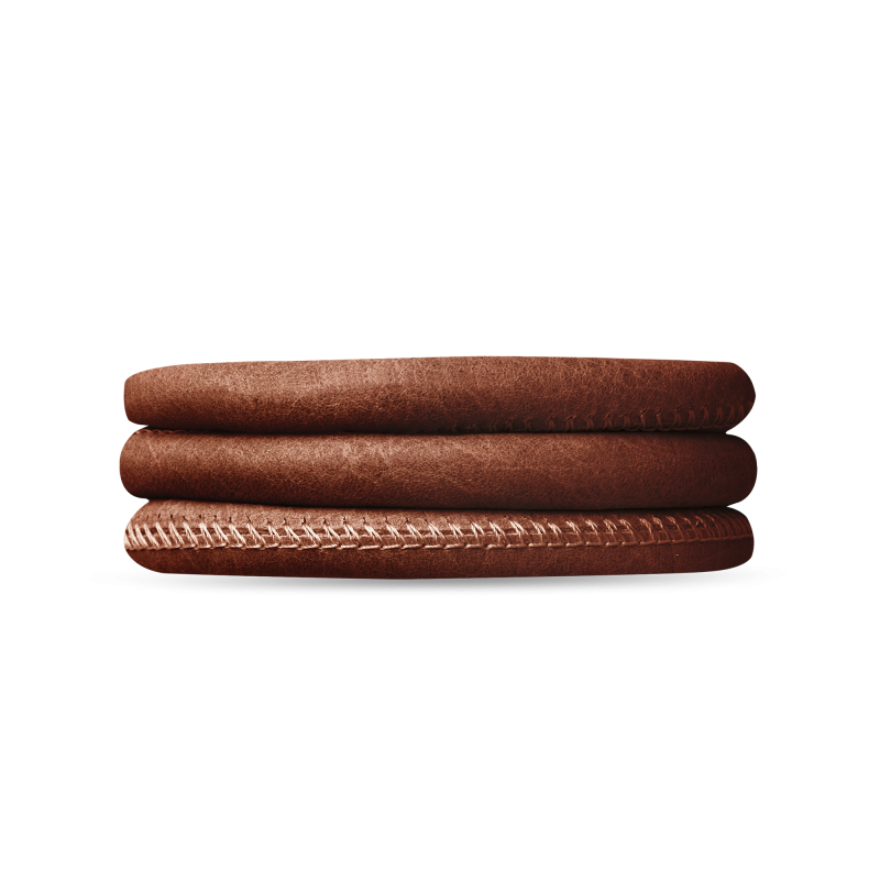 Náramok kožený Classic - Classic Læderarmbånd Cognac 2
