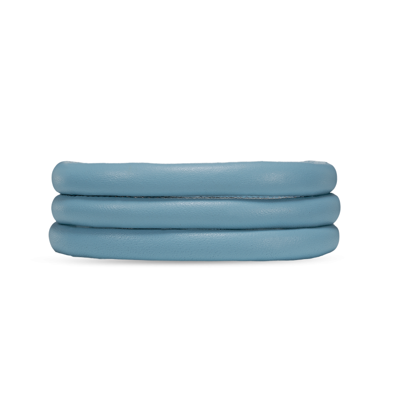 Náramok kožený Classic - Classic Læderarmbånd Lyseblå 2