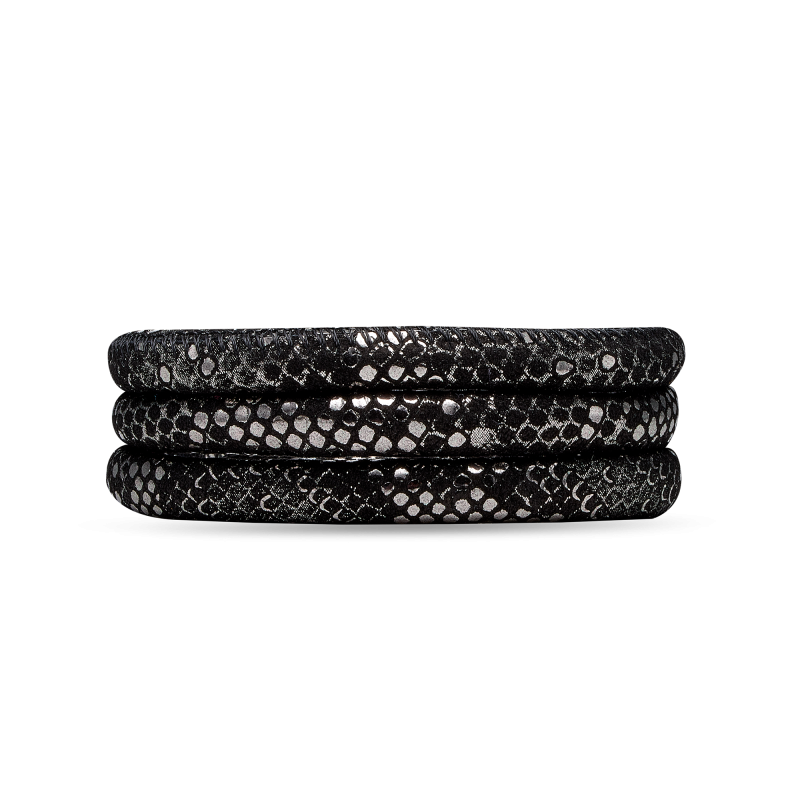 Náramok kožený Classic - Classic Læderarmbånd - Silver Black 2
