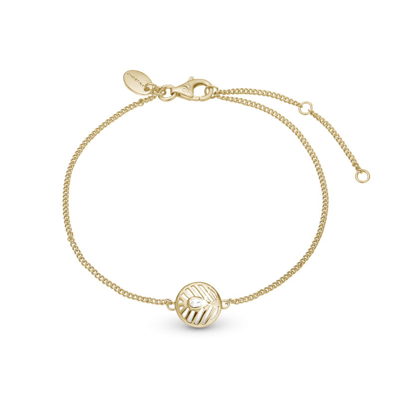 Náramok - Open Leaf, goldpl silver 2