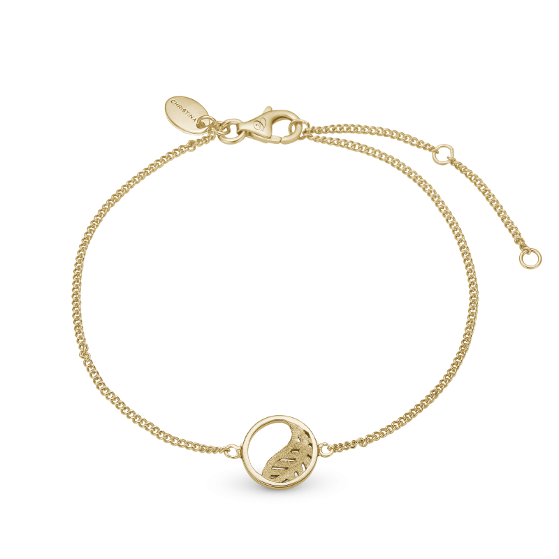 Náramok - Leaf, goldpl silver 2