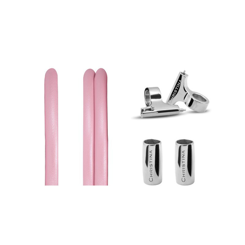 Náramkový set pre hodinky - Slim Lædersæt til ur Pink 2