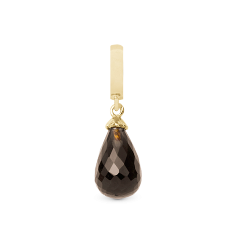 Korálik na Classic náramky - Smokey Quartz drop goldpl silver 2