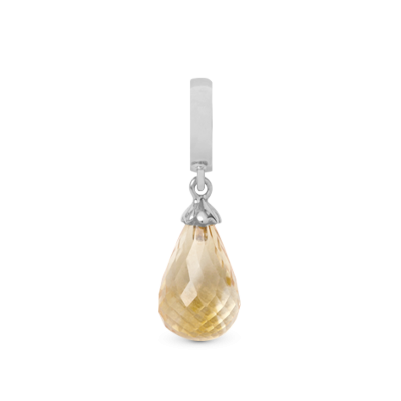 Korálik na Classic náramky - Citrine Drop silver 2