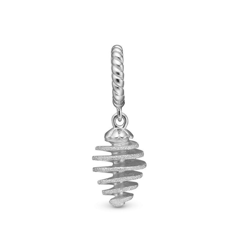 Korálik na Classic náramky - Twisted Drop, silver 2