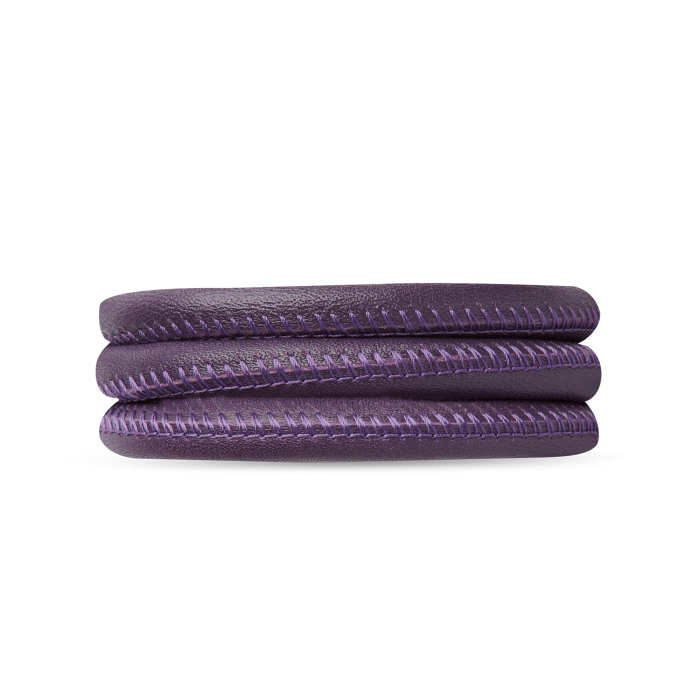 Fialový Kožený navinovací náramok Christina 6mm Purple 2
