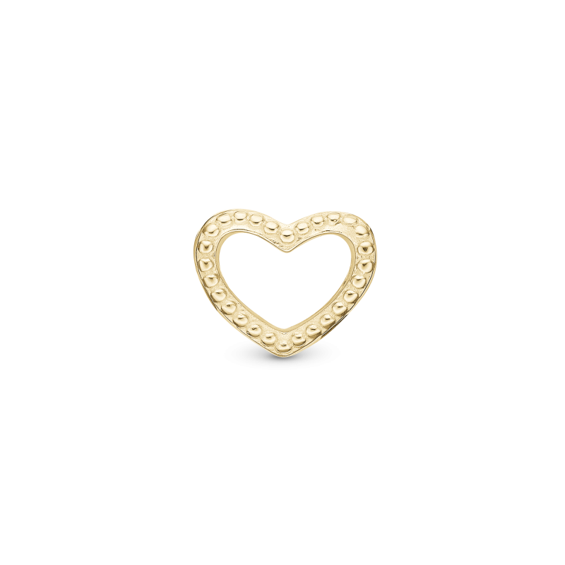 Korálik na Slim náramky - Heart Dots, goldpl silver 2