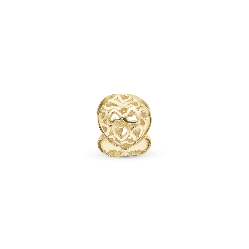 Korálik na Slim náramky - Heart Beat, goldpl silver 2