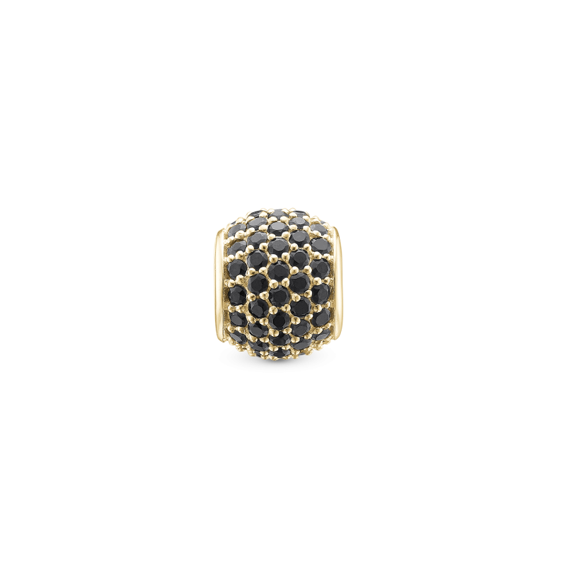 Korálik na Slim náramky - Onyx World, gold plated silver 2