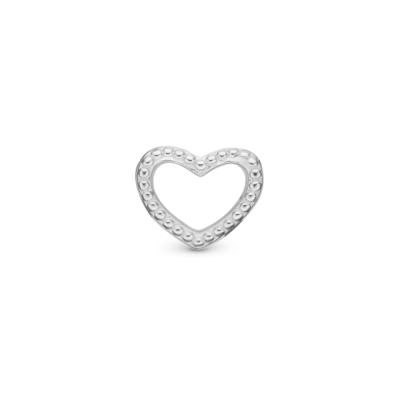 Korálik na Slim náramky - Heart Dots, silver 2