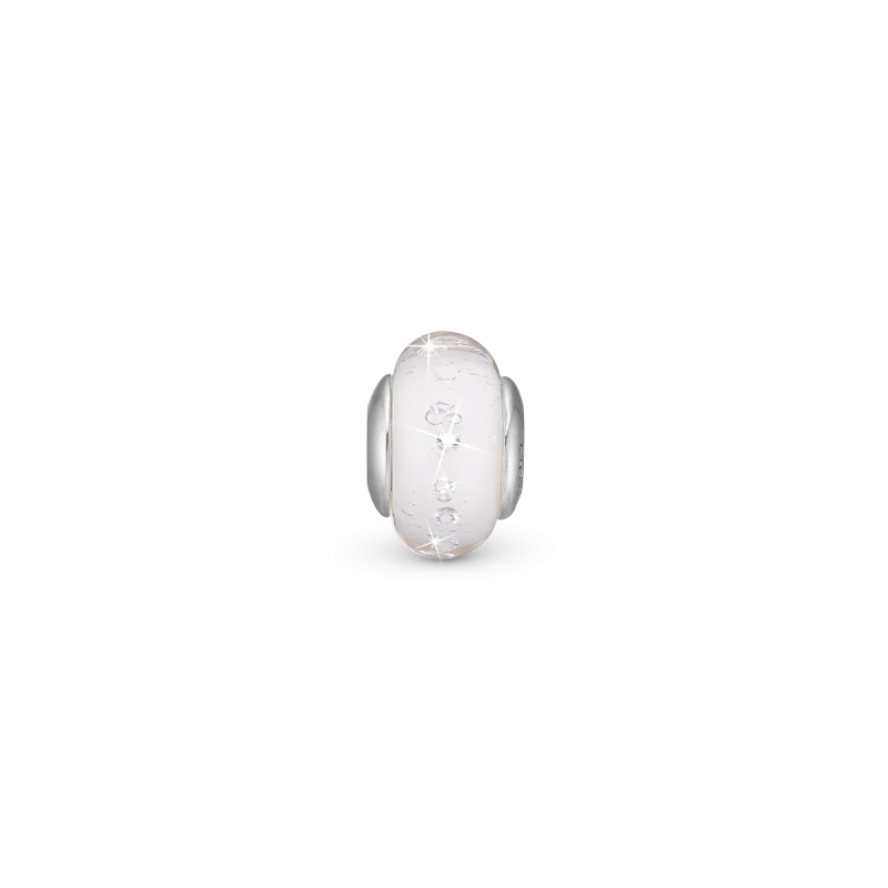 Korálik na Slim náramky - White Topas Globe 2
