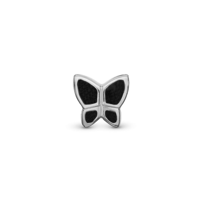 Korálik na Slim náramky - Butterfly black, silver 2
