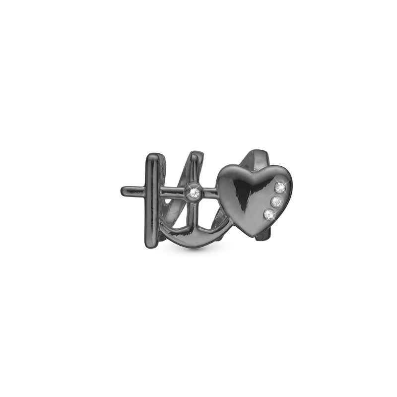 Korálik na Classic náramky - Faith Hope & Love charm sort ruthenium 2