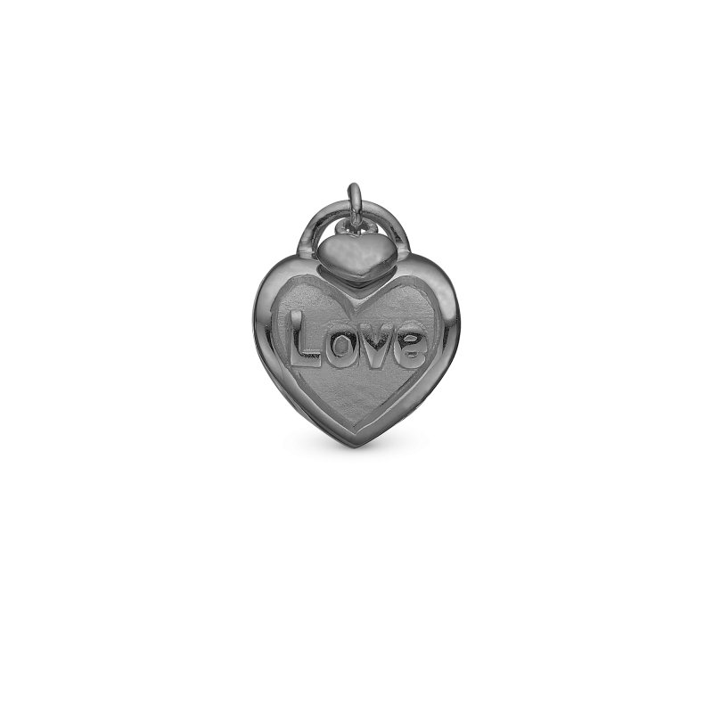 Korálik na Classic náramky - Love Lock charm sort ruthenium 2