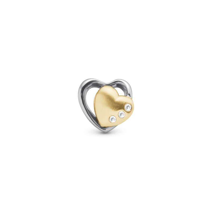 Korálik na Classic náramky - Hearts 2-tone 2
