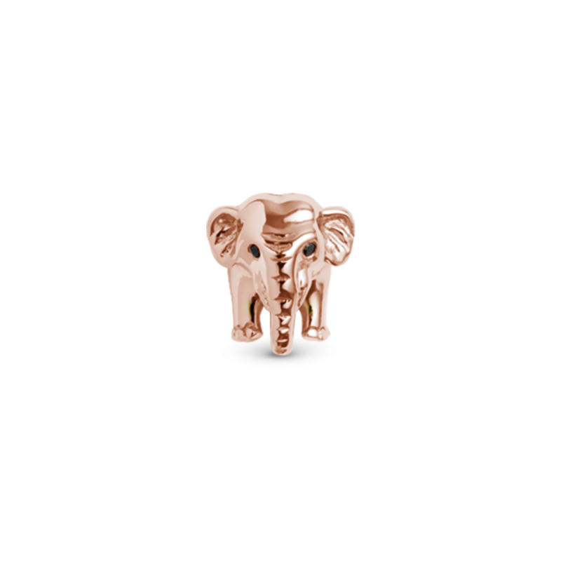 Korálik na Classic náramky - Elephant m 2 sorte safirer rosa forgyldt 2