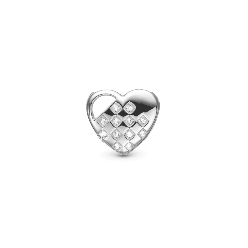 Strieborný korálik Christina Braided Heart, 2.40g 2