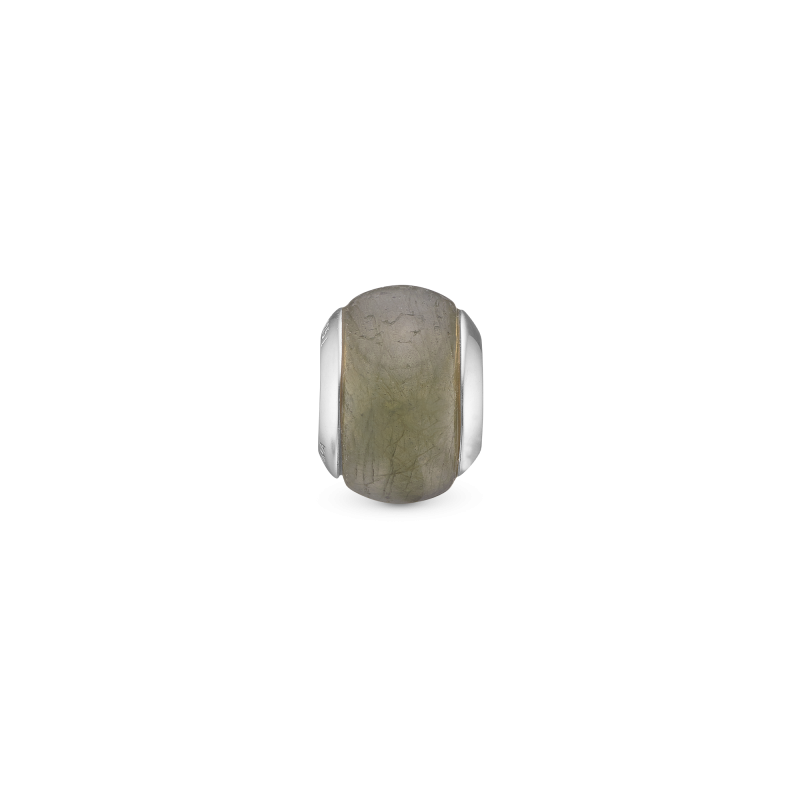 Korálik na Classic náramky - Green Moss Magic, silver 2