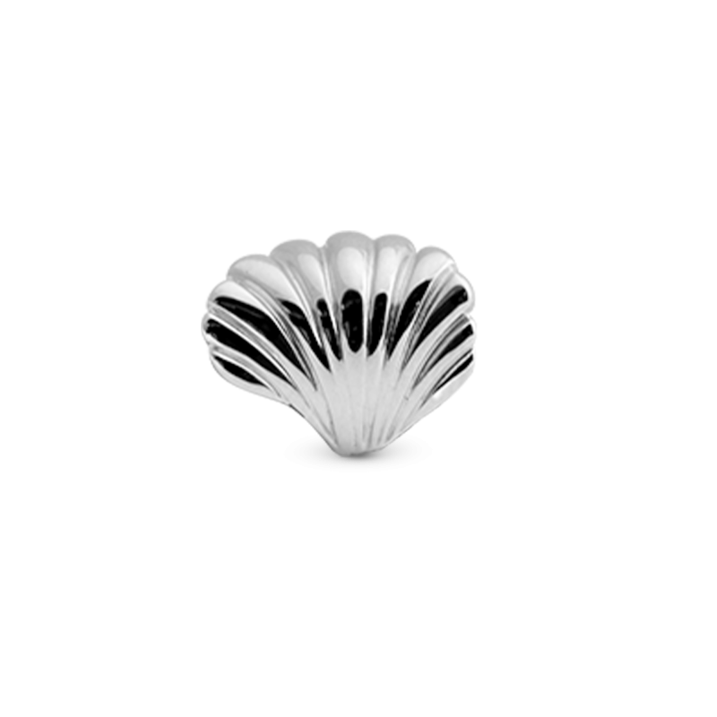 Korálik na Classic náramky - Shell, silver 2