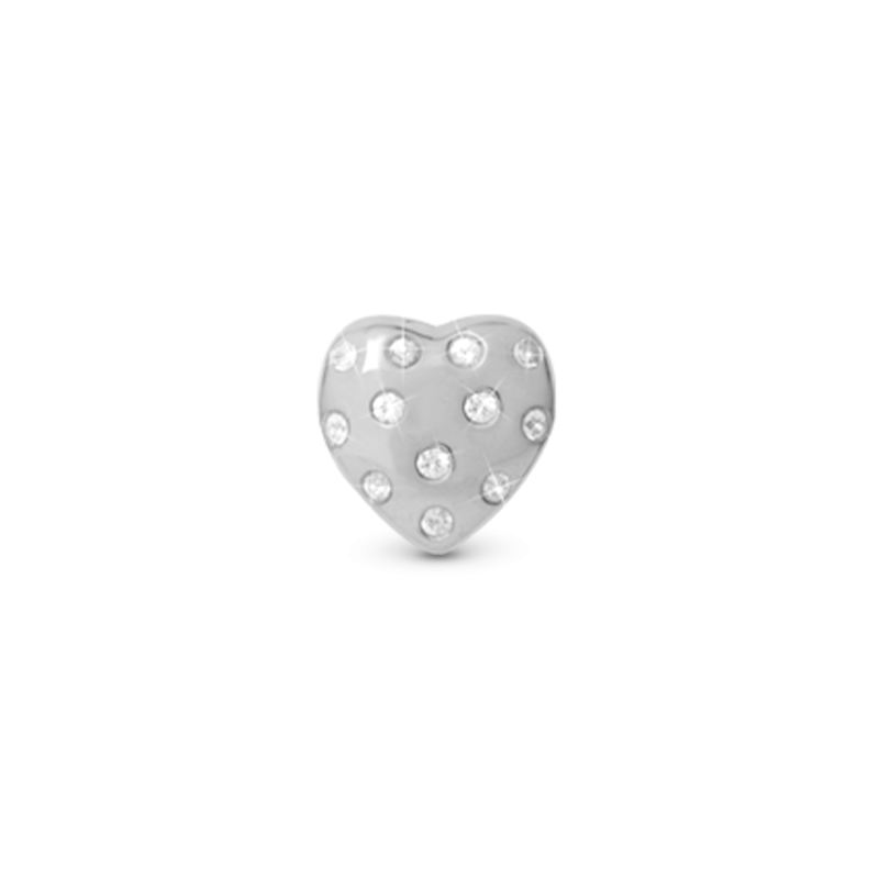 Korálik na Classic náramky - Heart of Love, silver 2