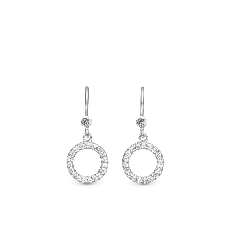 Náušnice - Hanging Topaz Circle 2