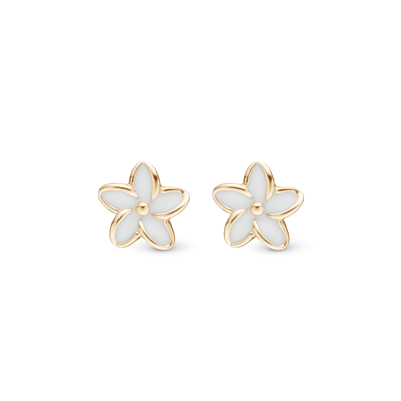 Náušnice - Enamel Flowers ørestikker 2