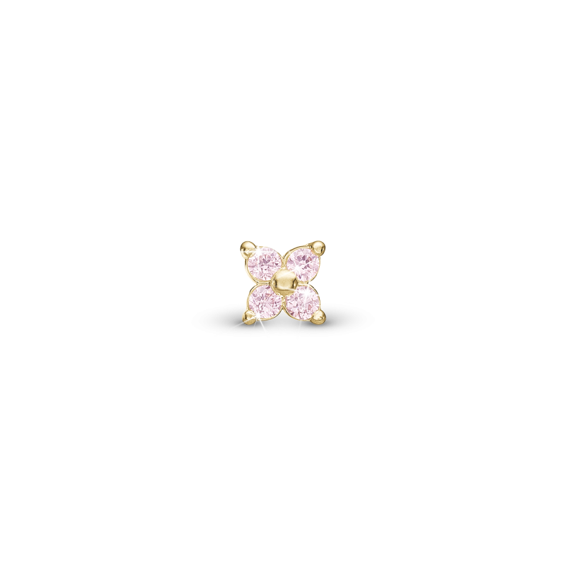 Single Náušnica - Magic pink Striebro 925/1000 2
