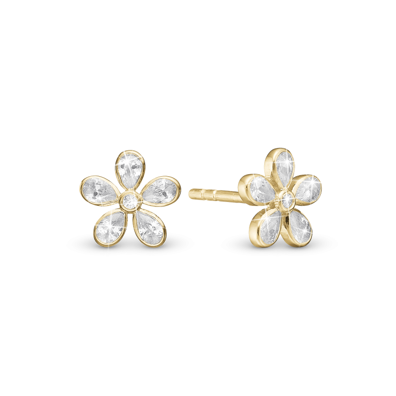 Náušnice - Magic white Flower 2