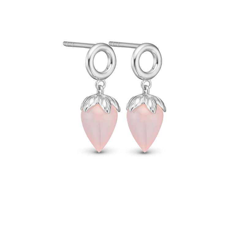 Náušnice - Pink Chalcedony 2