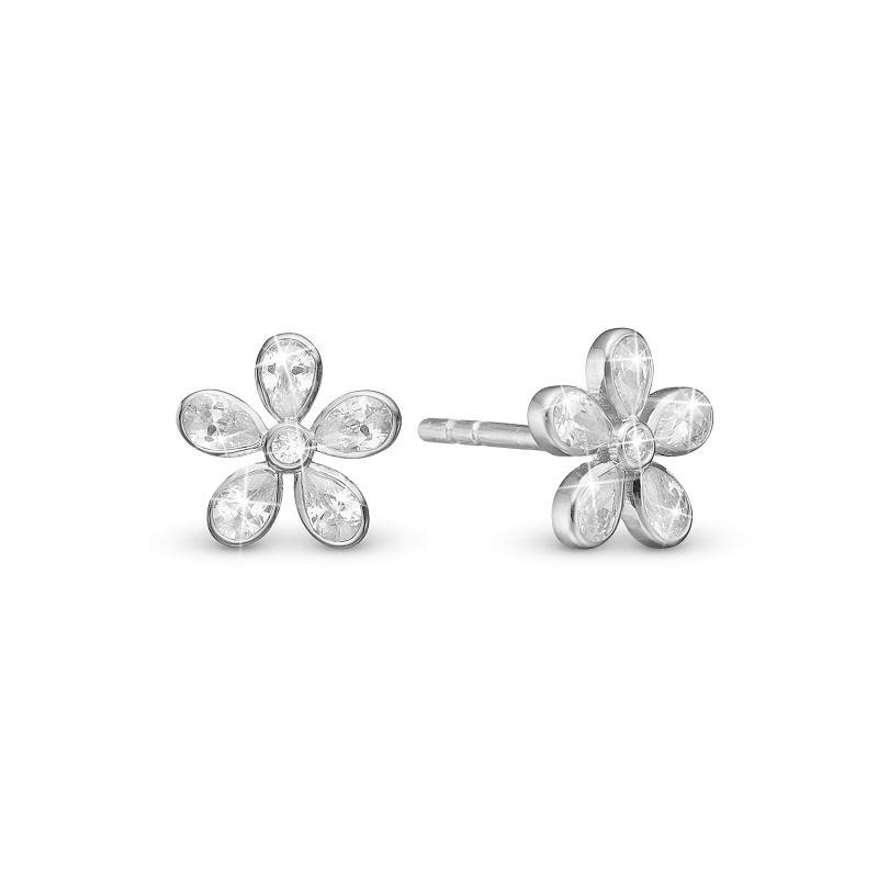 Náušnice - Magic white Flower 2