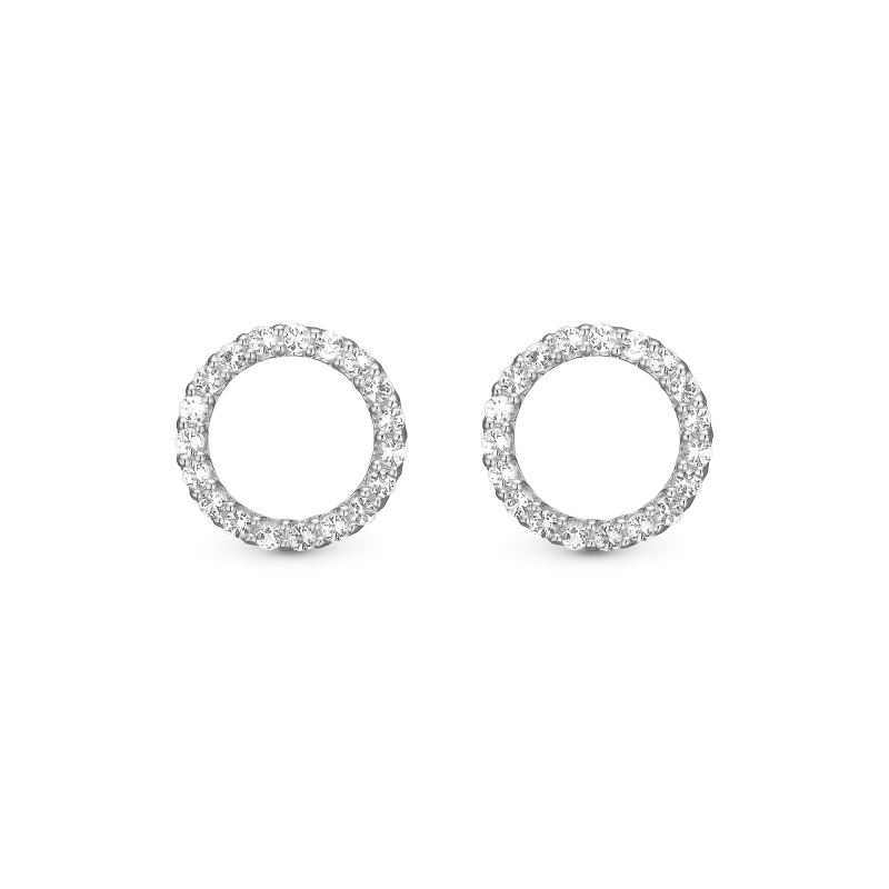Náušnice - Topaz Sparkling Circle ørestikker 2