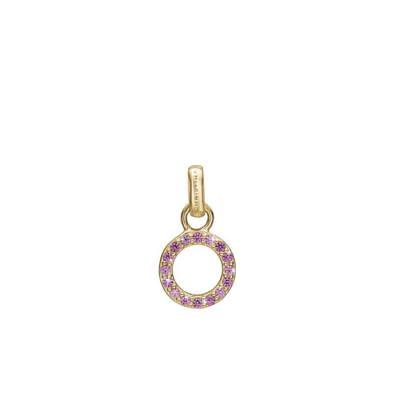 Prívesok - Pink CZ Circle 2