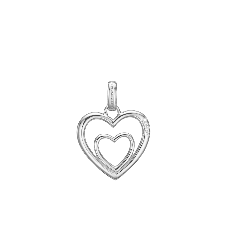 Prívesok - Two Open Hearts vedhæng 2