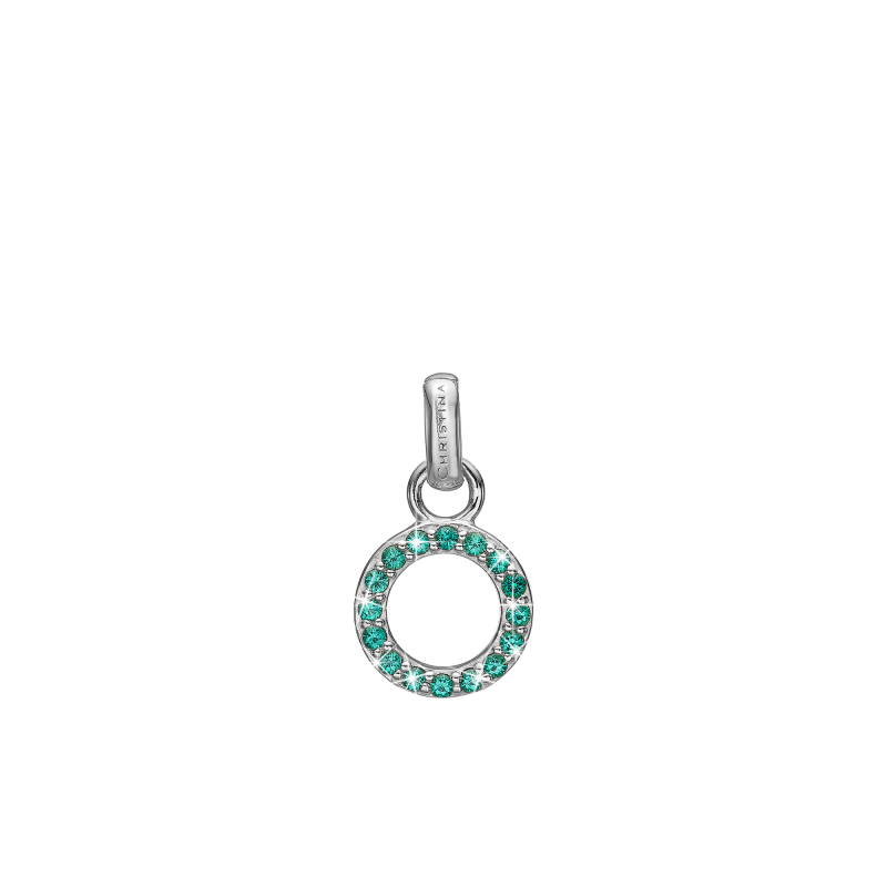 Prívesok - Green CZ Circle 2