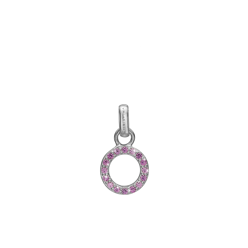 Prívesok - Pink CZ Circle 2
