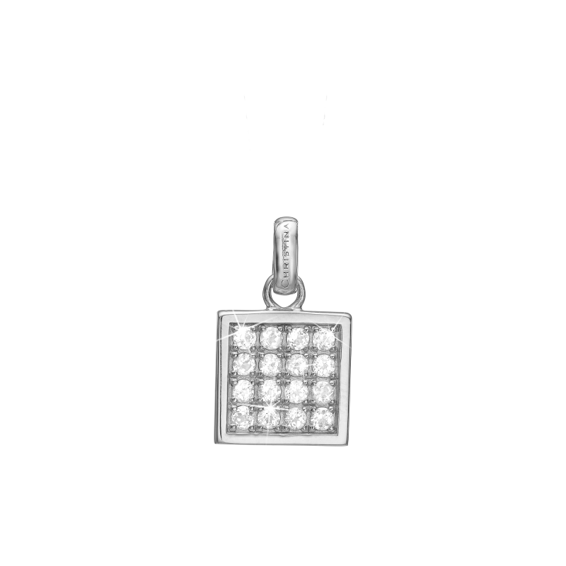 Prívesok - Square Topaz Balance Pendant, silver 2