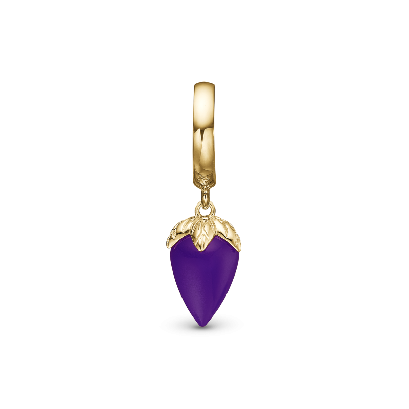 Pozlátený Strieborný korálik Christina Purple Chalcedony 2