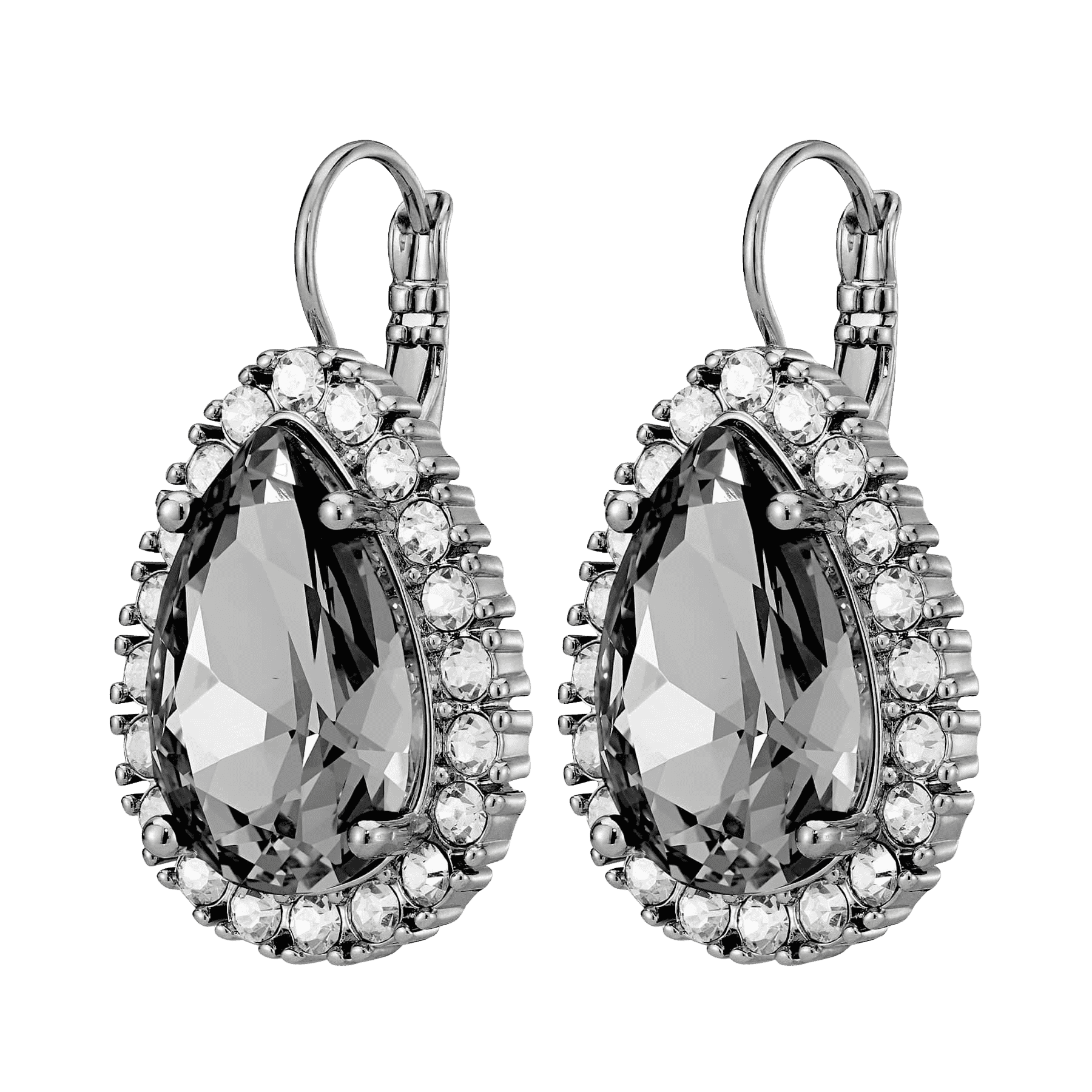 DYRBERG/KERN náušnice FIORA SS GREY/CRYSTAL 2