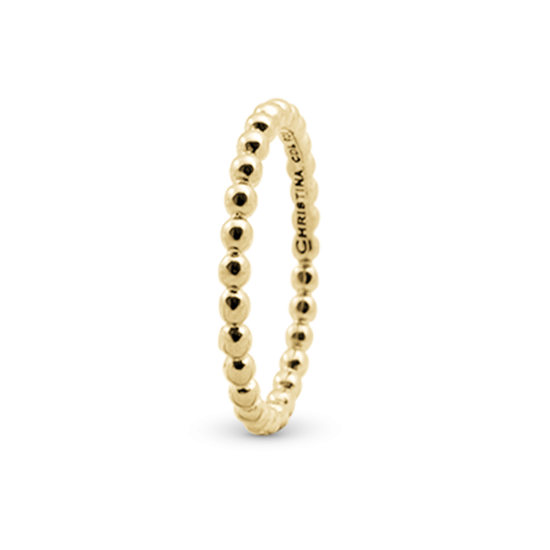 Prsteň - Circles, goldplated, 2